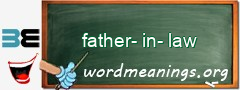 WordMeaning blackboard for father-in-law